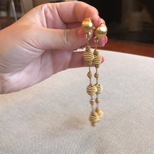 Vintage clip dangling earrings